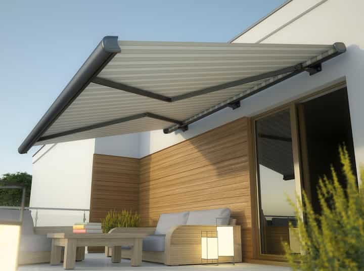 Convenient retracable awning for outdoor space in Anchorage, AK.